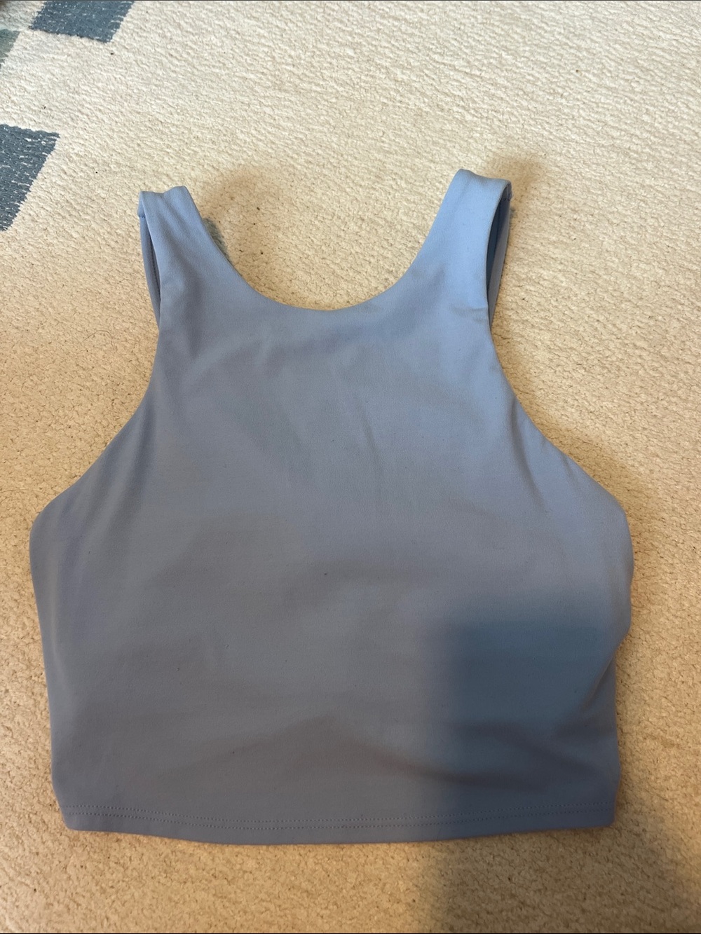 Athleta Light Blue High-Neck Sleeveless Tank Top